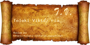 Teleki Viktória névjegykártya